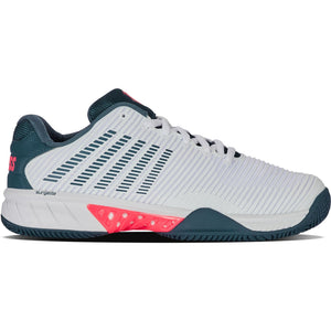 K-Swiss Hypercourt Express 2 Clay White/Stargazer/Neon Blaze, zijaanzicht buitenkant