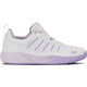K-Swiss Ultra Court W in wit met lila, zijaanzicht buitenkant