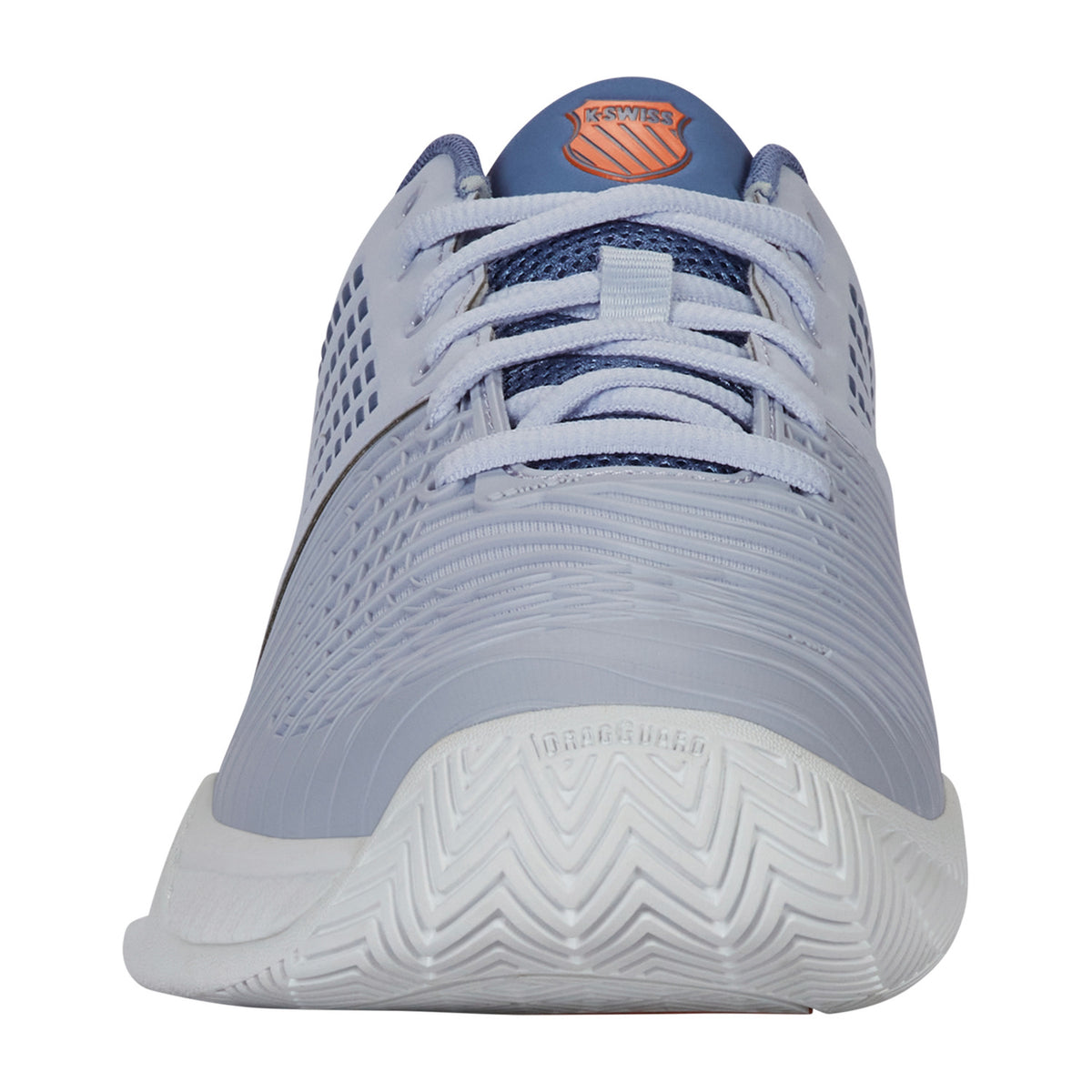 K-Swiss Express Light 3 Clay Arctic/Infinity/Scarlet, vooraanzicht met DuraWrap Flex-kooi
