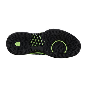 Zwarte Aoesta 7.0 visgraatzool van de K-Swiss Express Light 3 Clay Black/Soft Neon Green