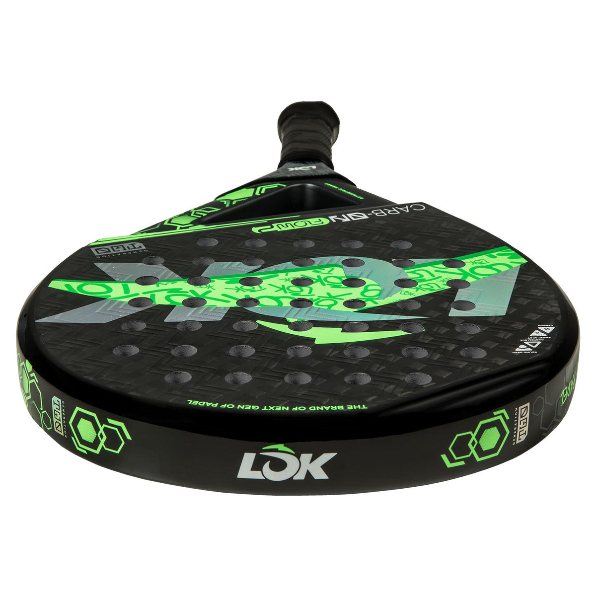 Bovenaanzicht van het Lok Carbon Flow 2 met LOK-wordmark op de framerand