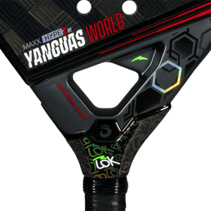 Detail van het hart van het Lok Maxx Hype Yanguas World met gekleurde zeshoeken