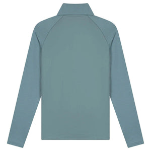 Achterzijde van de turquoise Malelions Sport Ace sweater met raglanmouwen