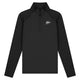 Malelions Sport Ace sweater met kwartrits voor heren in zwart, vooraanzicht