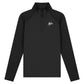 Malelions Sport Ace sweater met kwartrits voor heren in zwart, vooraanzicht