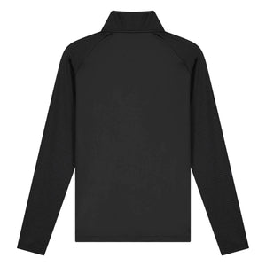 Achterzijde van de zwarte Malelions Sport Ace sweater met opstaande kraag