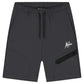 Malelions Sport Counter short in antraciet met ritszak, vooraanzicht
