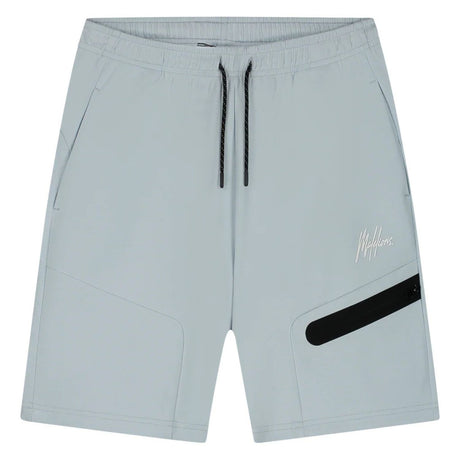 Malelions Sport Counter short in lichtblauwgrijs met zwarte ritszak