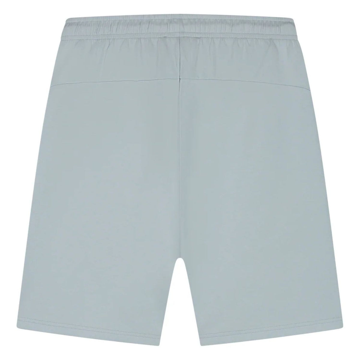 Achteraanzicht van de lichtblauwgrijze Malelions Sport Counter short