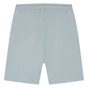 Achteraanzicht van de lichtblauwgrijze Malelions Sport Counter short