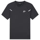 Malelions Sport Counter T-shirt in antraciet met reflectiestrepen, vooraanzicht