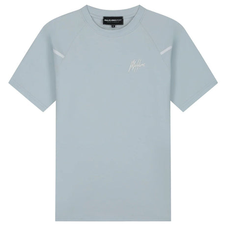 Malelions Sport Counter T-shirt in lichtblauwgrijs met logo op de borst