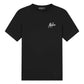 Malelions Sport raglan T-shirt in zwart met wit borstlogo, vooraanzicht