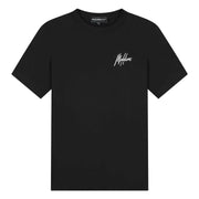 Malelions Sport Logo Raglan T-Shirt in Black met wit borstlogo, vooraanzicht