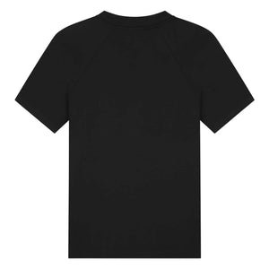 Achterzijde van het zwarte Malelions Sport raglan T-shirt