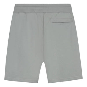 Achteraanzicht van de grijze Malelions Sport Logo Shorts met achterzak