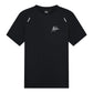 Zwart Malelions Sport pique T-shirt met ronde hals en reflecterende schouderstrepen