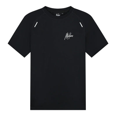 Malelions Sport Piqué-T-Shirt Schwarz