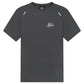 Donkergrijs Malelions Sport pique T-shirt met ronde hals en logo op de borst