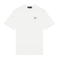 Malelions Sport T-shirt voor heren in gebroken wit, vooraanzicht met klein logo