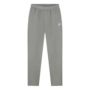 Malelions Sport running trackpants voor heren in grijs, vooraanzicht met logo