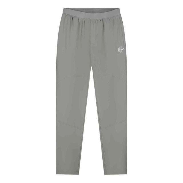 Malelions Sport running trackpants voor heren in grijs, vooraanzicht met logo