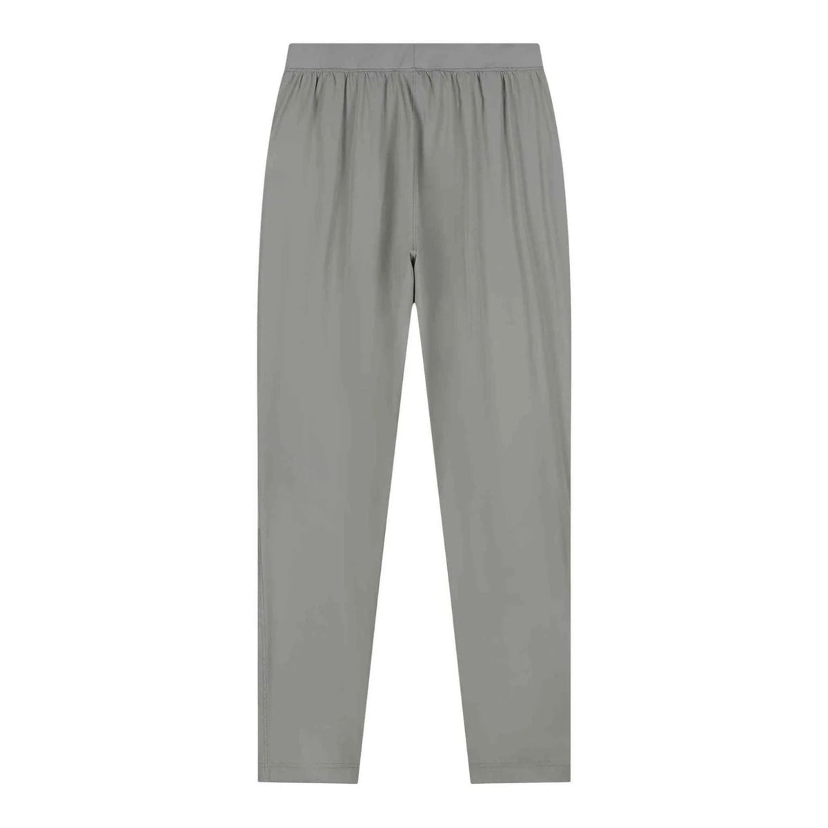 Achterzijde van de grijze Malelions Sport running trackpants met elastische taille