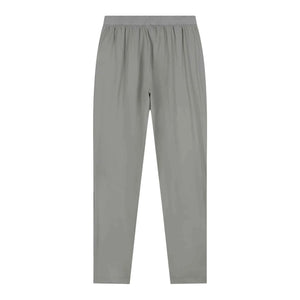 Achterzijde van de grijze Malelions Sport running trackpants met elastische taille