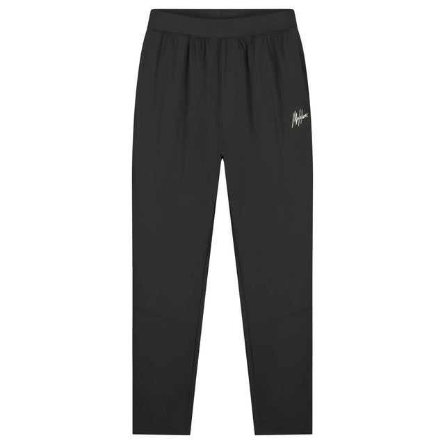 Malelions Sport Running Trackpants in Antra, vooraanzicht met wit logo