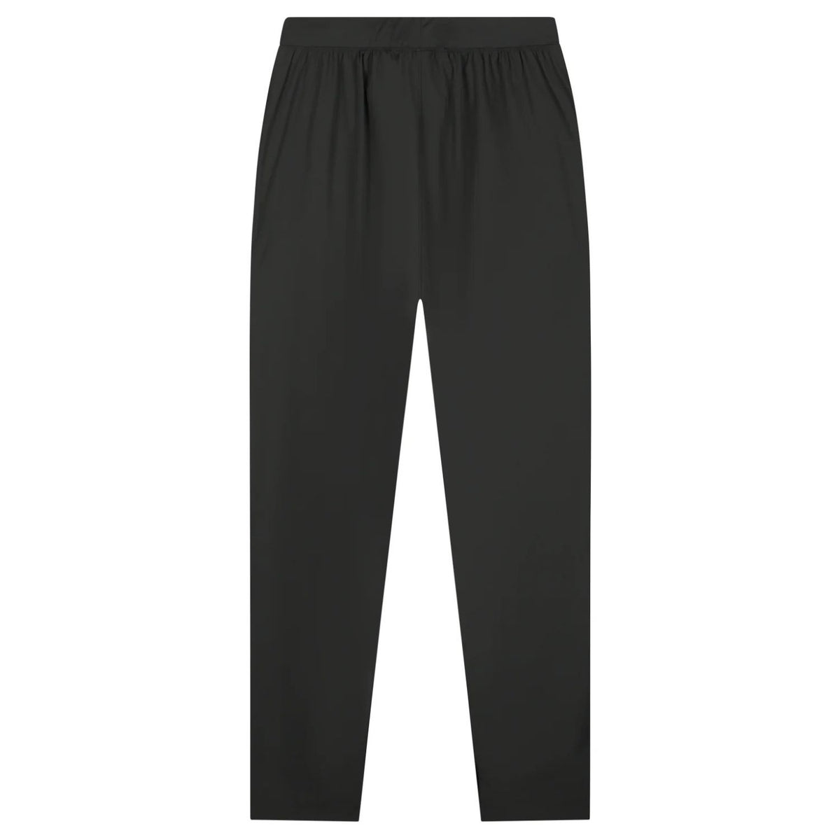 Achterzijde van de antracietgrijze Malelions Sport running trackpants, effen