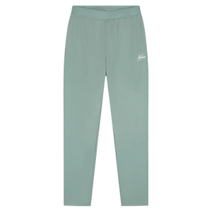 Malelions Sport running trackpants voor heren in mintgroen, vooraanzicht met logo