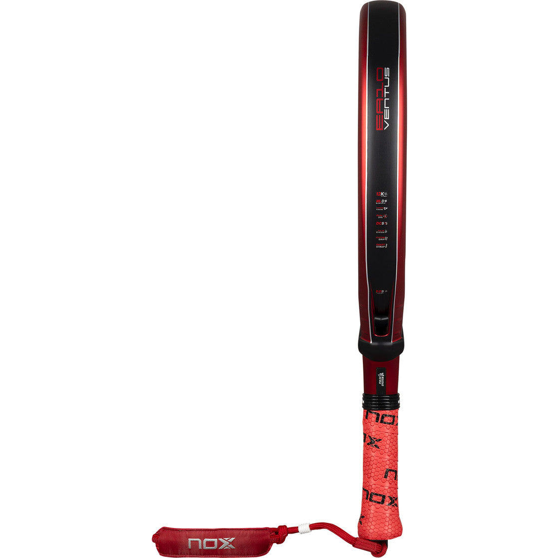 Zijaanzicht van de NOX EA10 Ventus Hybrid 12K Xtreme 2026 met rode polsband