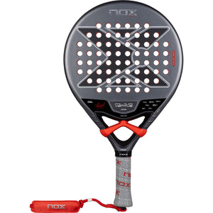 NOX ML10 Ventus Control 3k 2026 padelracket in donkergrijs met rood, vooraanzicht