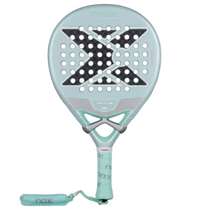 NOX Ventus Hybrid 12K Lite 2026 padelracket in lichtgroen met zwart, vooraanzicht