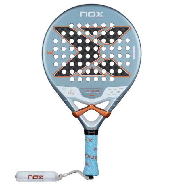 NOX VK 10 Ventus Control 12K 2026 padelracket in lichtblauw met koper, vooraanzicht