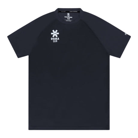 Osaka Training T-shirt voor heren in zwart, plat vooraanzicht met logo