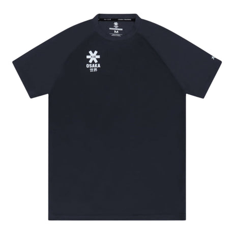Osaka Training T-shirt voor heren in zwart, plat vooraanzicht met logo