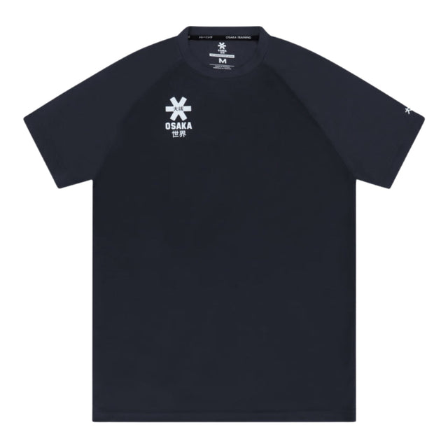Osaka Training T-shirt voor heren in zwart, plat vooraanzicht met logo