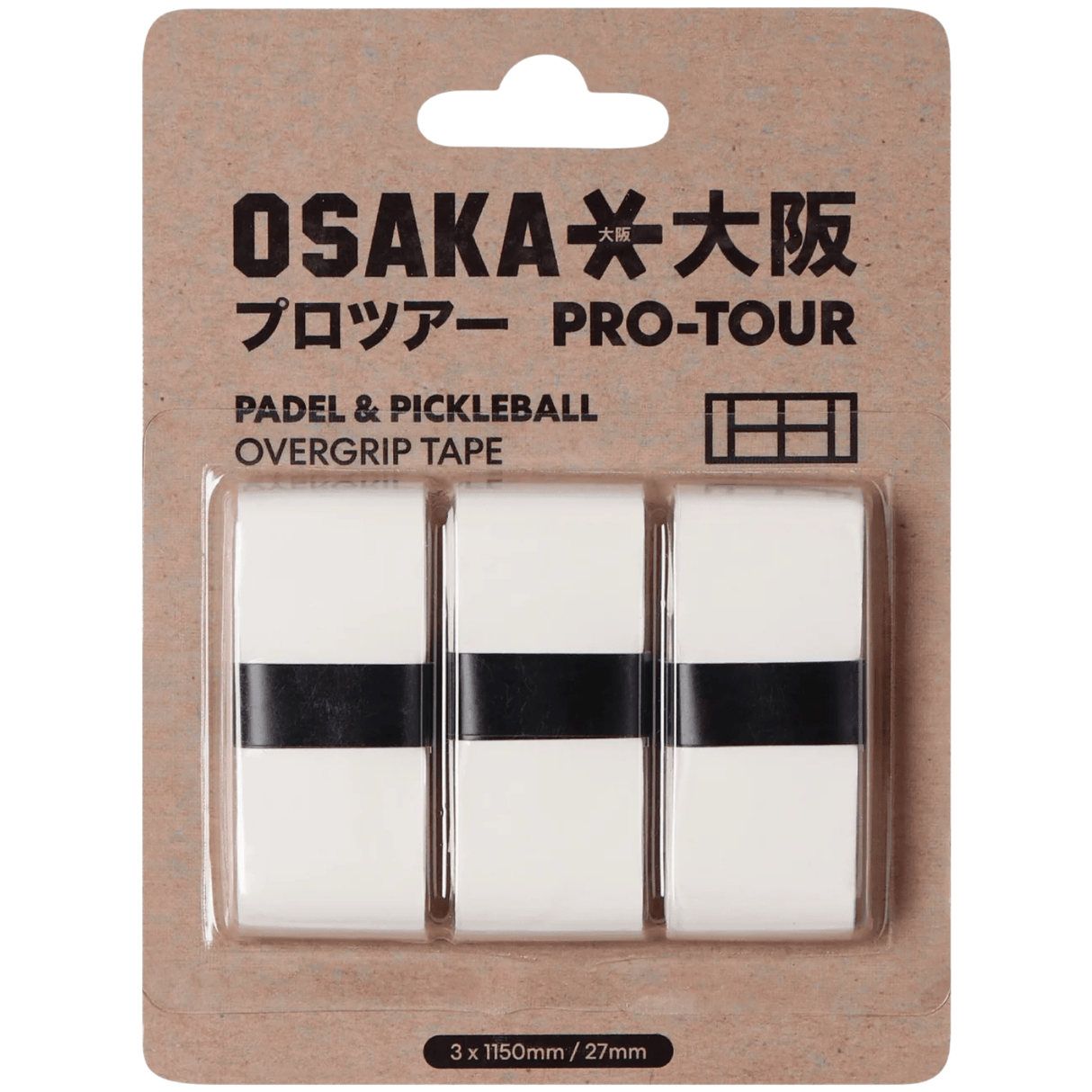 Osaka Padel Overgrip Tape White (3 Pcs) - 