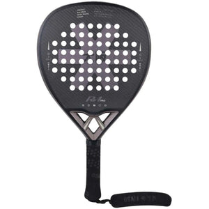Osaka Pro Power Raul Marcos padelracket in mat zwart met witte noppen, vooraanzicht