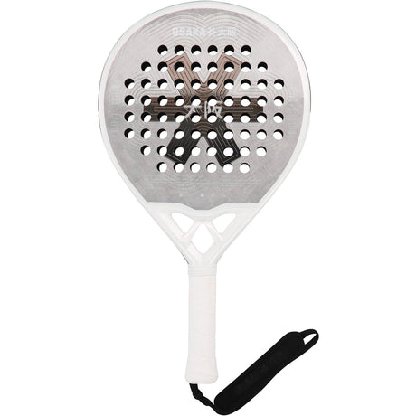 Osaka Pro Tour LTD Control padelracket in wit met holografische glans, vooraanzicht