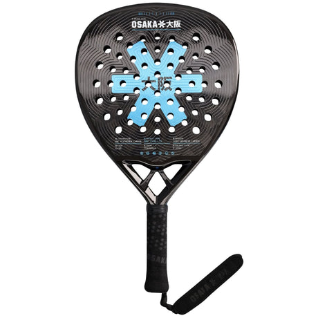 Osaka Pro Tour LTD Power padelracket in zwart met lichtblauw stermotief, vooraanzicht
