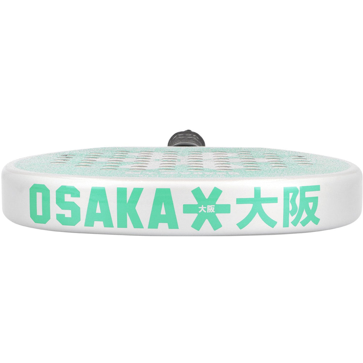 Bovenaanzicht van de Osaka Pro Tour Power Aquatic Awe met groen OSAKA-logo op wit