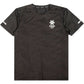 Vooraanzicht van het zwarte Osaka T-Shirt Training met camoprint en wit sterlogo