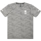 Vooraanzicht van het grijze Osaka T-Shirt Training met camouflagemotief en OSAKA-logo