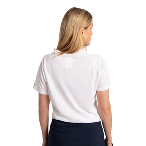 Achterzijde van het witte Osaka Training T-shirt, gedragen door model