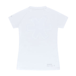 Plat achteraanzicht van het witte Osaka Training T-shirt met grote sterprint
