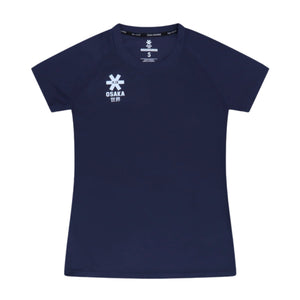Osaka Training T-shirt voor dames in donkerblauw, plat vooraanzicht