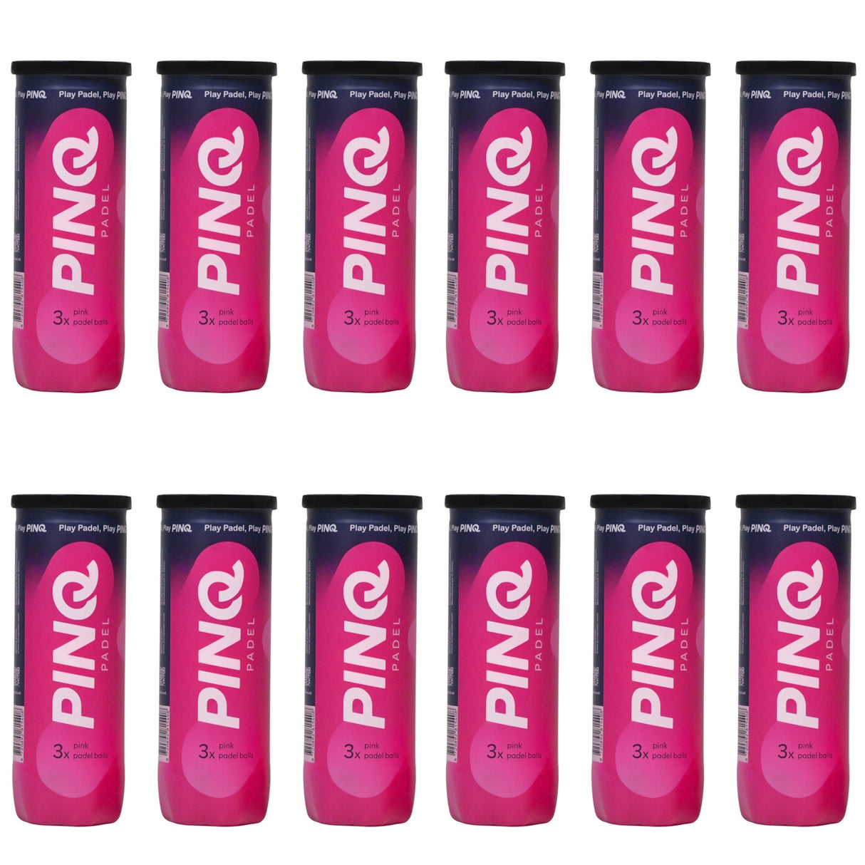 Pinq Pink Padel Balls (12x3 st.)