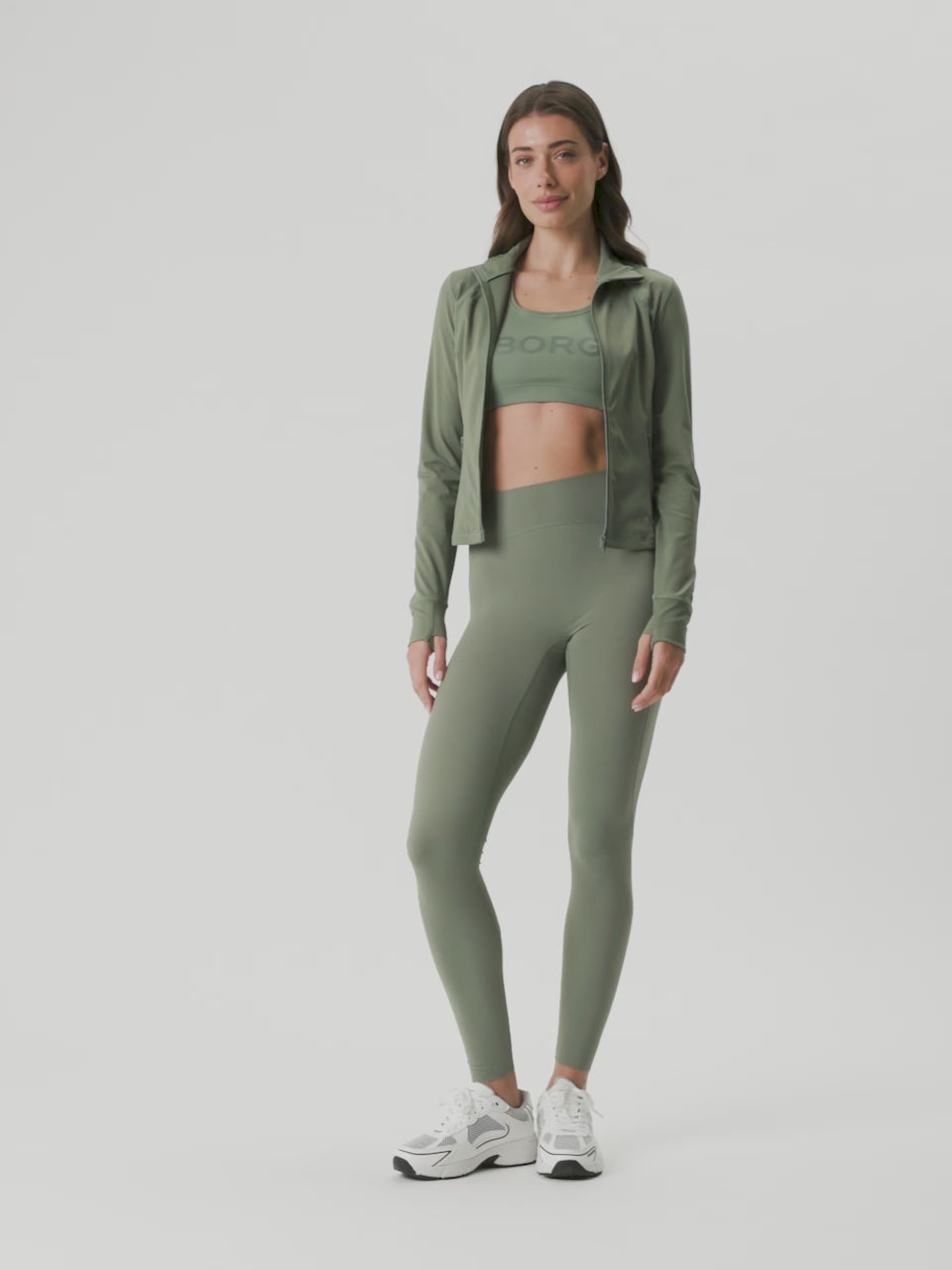 Björn Borg Soft Zip Midlayer Agave Green video